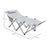 Foldable Sun Lounger, Outdoor Tanning Sun Lounger Chair with Side Pocket, Headrest, Oxford Seat, for Beach, Yard, Patio, Grey