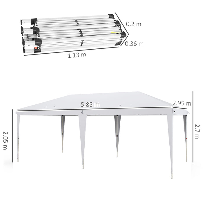 6 x 3(m) Garden Large Gazebo Canopy Waterproof Outdoor Party Tent Marquee