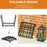 Firewood Log Rack Fireplace Log Holder Wood Storage Rack with Scrolls, Foldable Design, for Outdoor and Indoor Use, 48 x 34 x 37cm, Black