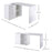 Computer Desk Table Workstation Home Office L Shape Drawer Shelf File Cabinet White