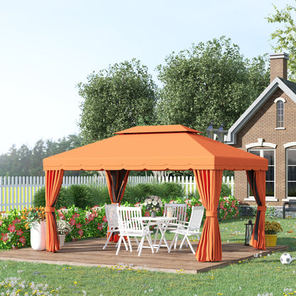 3m x 3.6m Aluminium Gazebo Canopy Patio Marquee Party Tent Orange