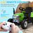 Electric Ride on Tractor w/ Detachable Trailer, 12V Kids Battery Powered Electric Car w/ Remote Control, Music for Kids Aged 3-6, Green