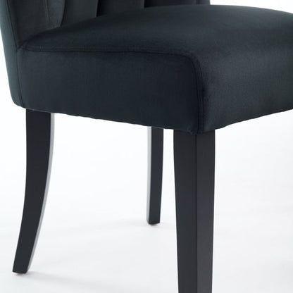 Set of 2 Hatfield Dining Chairs - Black Velvet