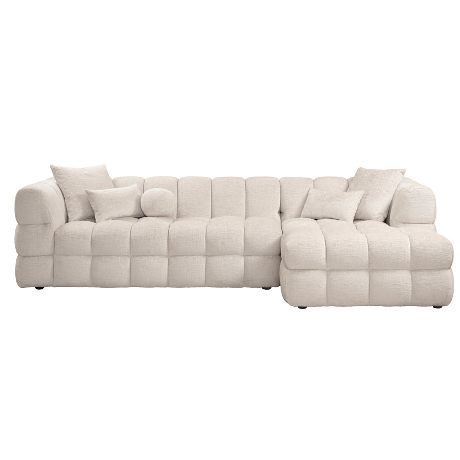 Berlin Right Hand Corner Sofa – Light Taupe Chenille