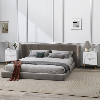 2-Piece Bedside Tables Set with 2 Drawers for Bedroom, White