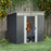 6.5 x 4FT Galvanised Metal Shed with Foundation, Lockable Tool Garden Shed with Double Sliding Doors and 2 Vents, Grey