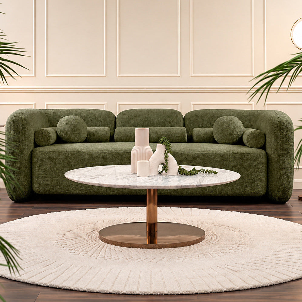Munich Three Seat Sofa - Forest Green