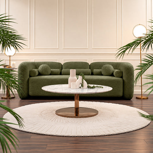 Munich Three Seat Sofa - Forest Green
