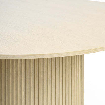 Ophelia Washed Grey Oak Circular Dining Table