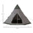 6 Men Tipi Tent, Camping Teepee Family Tent w/ Mesh Windows Zipped Door Carry Bag, Easy Set Up for Hiking Picnics Outdoor Night, Green, Grey