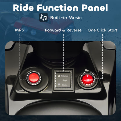 6V Electric Ride on Car, Kids ATV 4 Wheeler with Music and LED Headlights, Indoor Outdoor Toy Car for Ages 3-8 Years Boys and Girls, Red