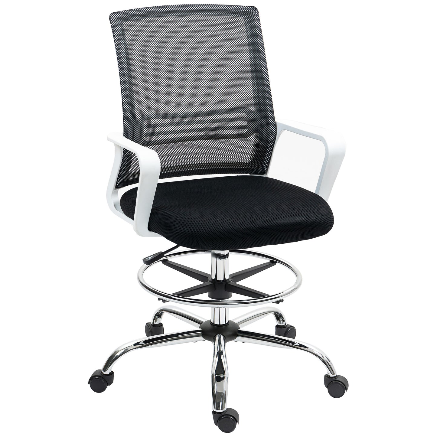 Draughtsman Chair, Mesh Ergonomic Drafting Chair, Black