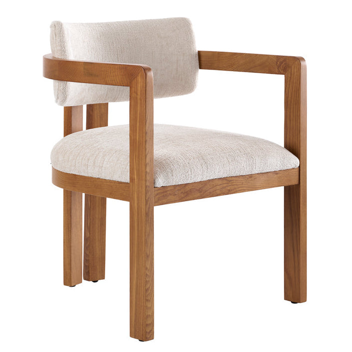Jolie Dining Chair – Light taupe – Chestnut Frame