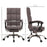 Executive Vibration Massage Office Chair, Microfibre Computer Chair with Armrest, 135¬¨‚àû Reclining Back, Charcoal Grey