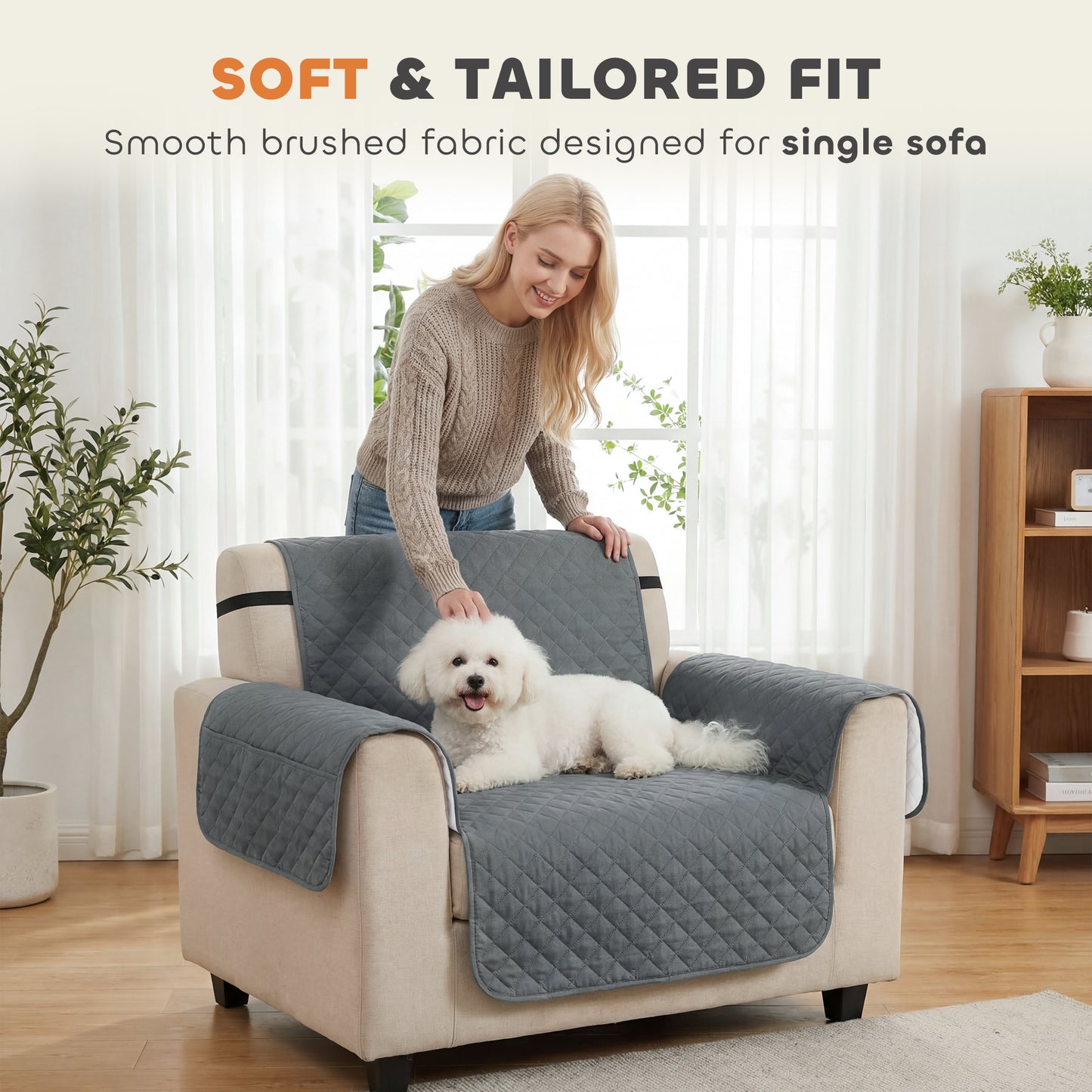 Waterproof Sofa Cover, Soft Couch Cover for Dogs Cats Pets