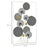 3D Metal Wall Art Modern Lotus Leaves Hanging Wall Sculpture Home Decor for Living Room Bedroom Dining Room, Grey Gold