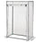 100 x 50 x 150cm Greenhouse Steel Frame PE Cover with Roll-up Door Outdoor for Backyard, Balcony, Garden, White