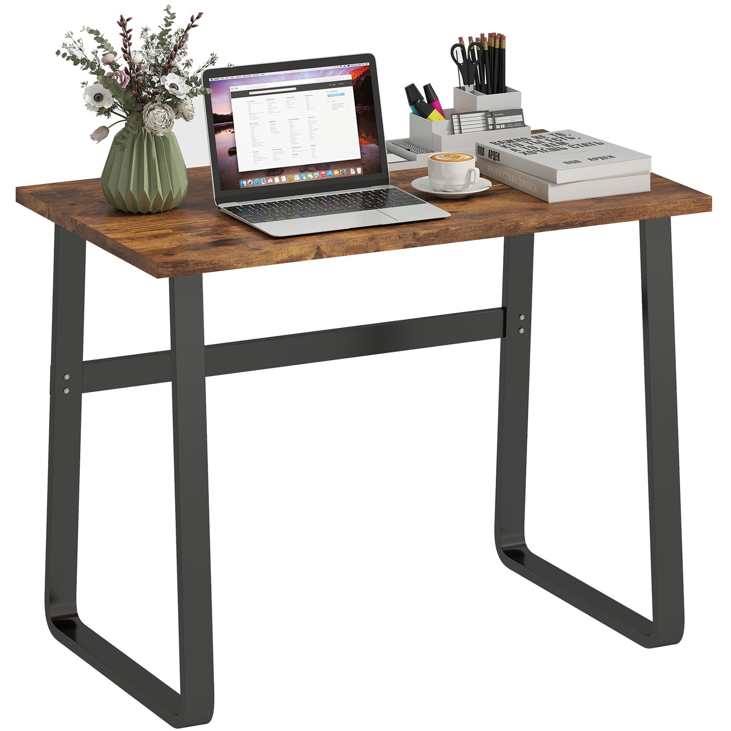 Industrial Writing Desk Laptop Table Home Office Study Workstation