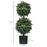 Set of 2 Artificial Plants, Lavender Flowers Ball Trees with Pot, for Home Indoor Outdoor Decor, 70cm