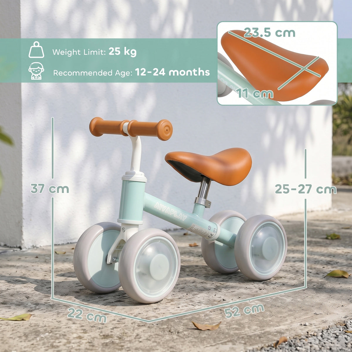 Baby Balance Bike for 1-2 Years Old, Light-up Toddler Balance Bike