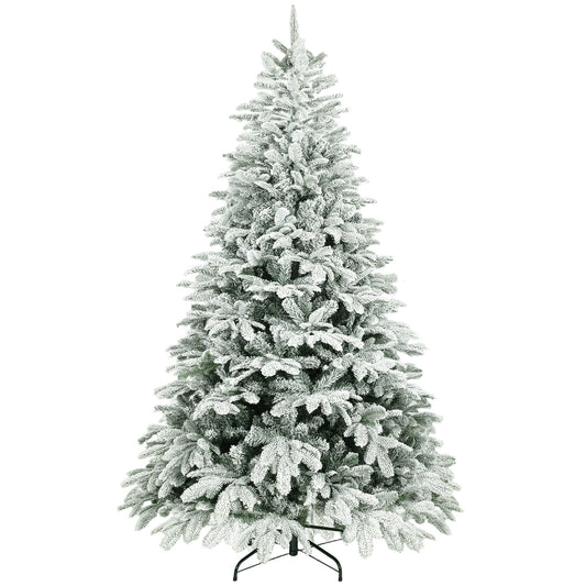 7 ft Artificial Christmas Tree with 1867 Branches, Hinged Xmas Tree