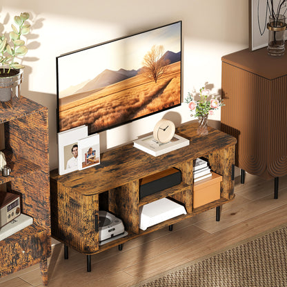 TV Unit for Living Room, TV Stand, Rustic Brown