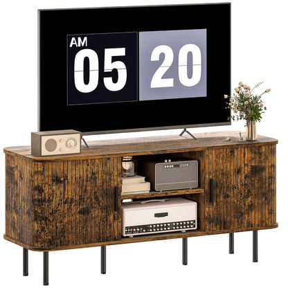 TV Unit for Living Room, TV Stand, Rustic Brown