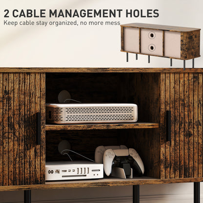 TV Unit for Living Room, TV Stand, Rustic Brown