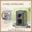 81 cm Cat Scratching Barrel with 2 Cat Condos, Cat Play Tower with Scratching Pad, Cat Scratching Tree for Indoor Cats, Grey