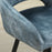 Bar Stools Set of 2, Velvet-Touch Fabric Counter Height Bar Chairs, Kitchen Stools with Steel Legs for Dining Area Blue