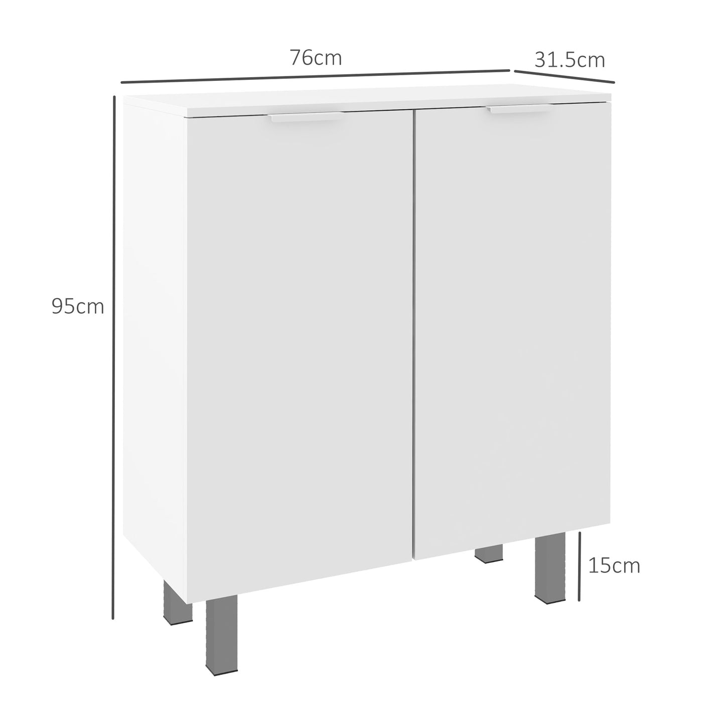 Shoe Storage Cabinet with Soft-Close Hinges & Adjust Shelves, High Gloss