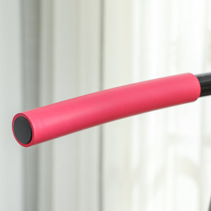 45" Fitness Trampoline with Adjustable Handle, LED Lights, Pink