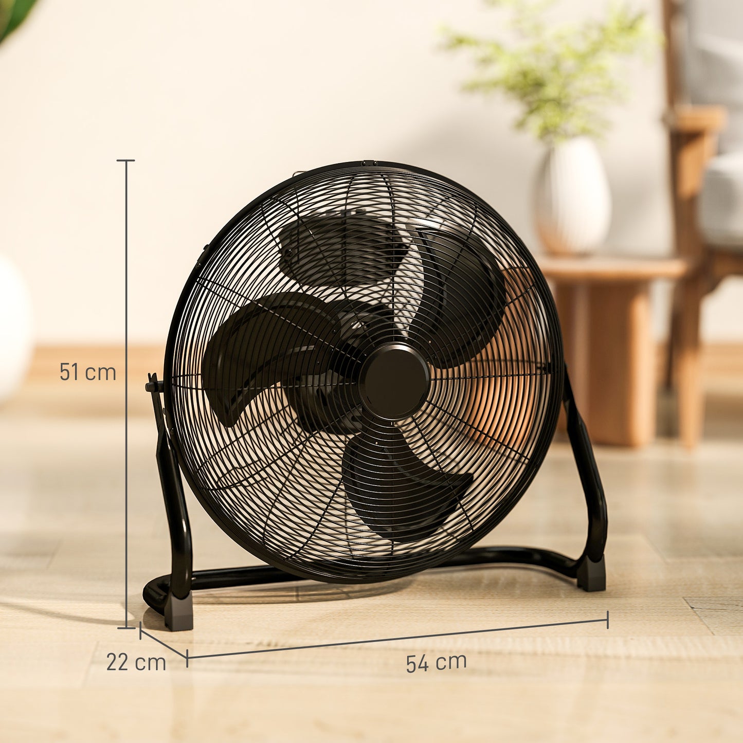20" 100W Desk Fan Home Office Moving Oscillation with 3-Speed Wind