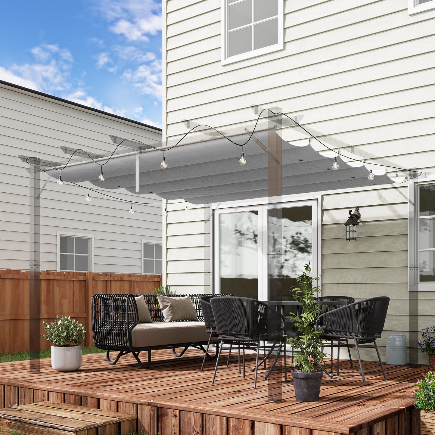 Pergola Shade Cover Replacement Canopy for 3 x 3(m) Pergola