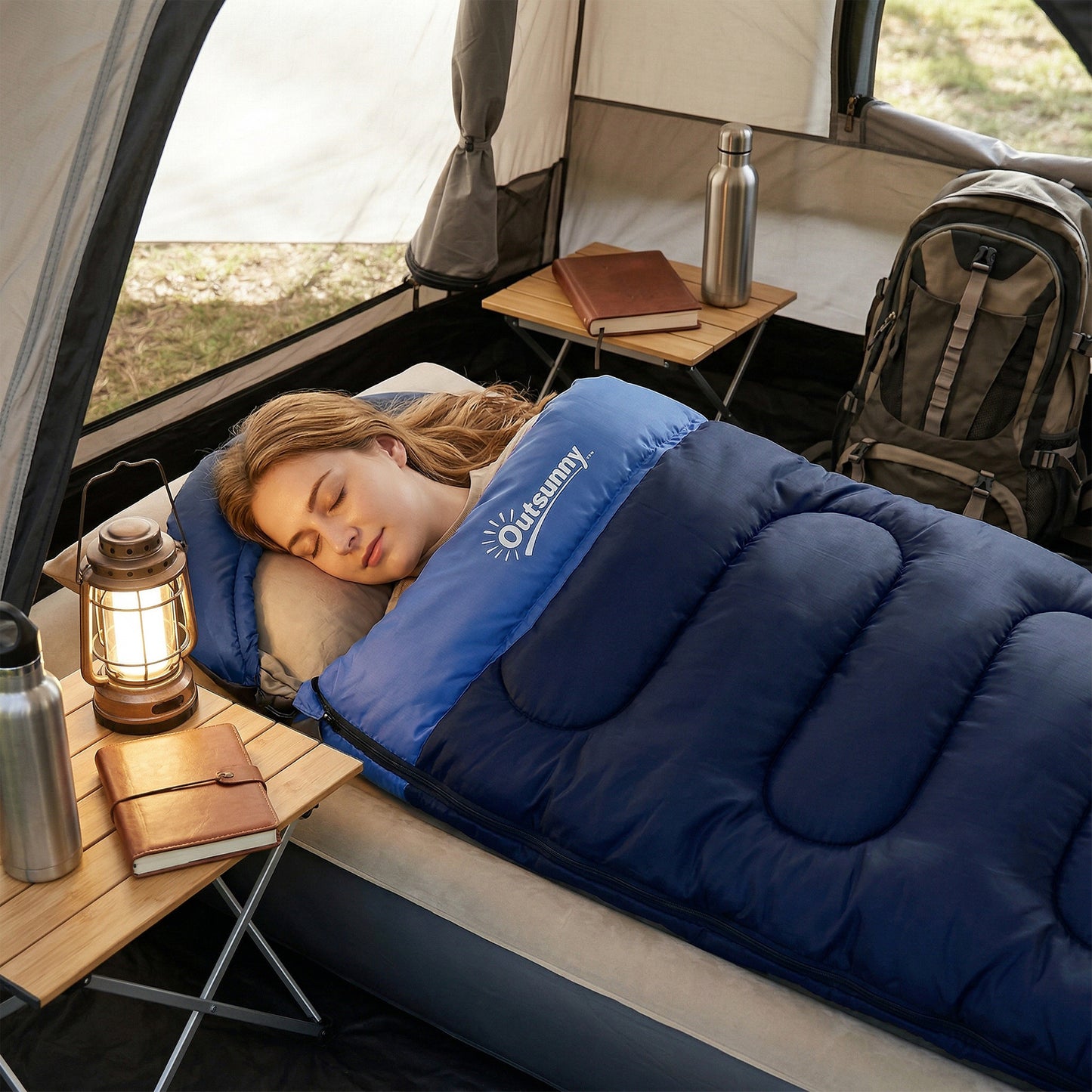 Sleeping Bag for Adults, Lightweight & Compact Sleeping Bag, Blue