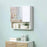 kleankin Bathroom Mirror Cabinet, Wall Mount Storage Cabinet with Double Door, Adjustable Shelf, 54cm x 15cm x 55cm, White