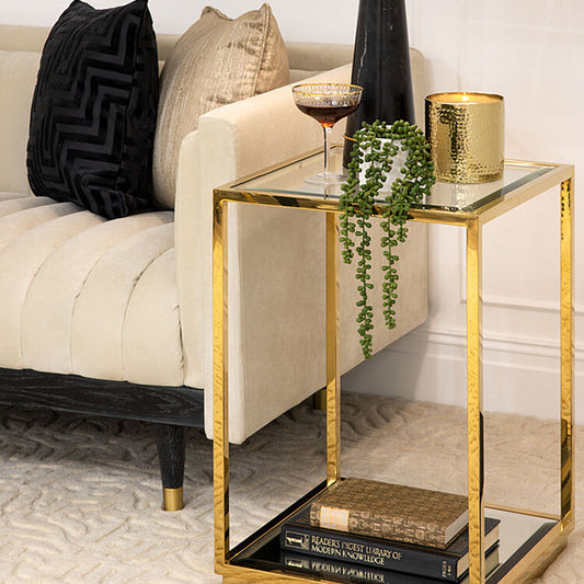 Rippon Brass Square Side Table