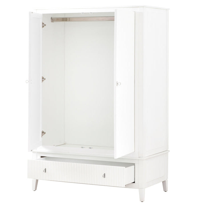 Heidi White Wardrobe Brass/Silver