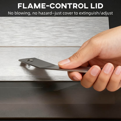 22" Bio Ethanol Fireplace Stove, Ethanol Fire Burner with Door