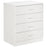 Storage Cabinet Vertical Drawer Chest of 4 w/ Metal Rails Anti-Tip for Playroom, Nursery Room, Hallway, etc