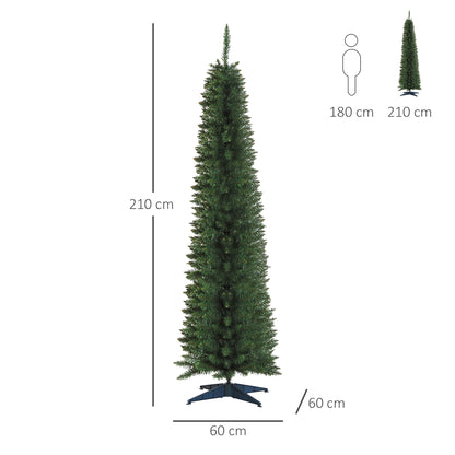 7FT Tall Christmas Pine Tree Artificial Easy Assembly Holiday Décor
