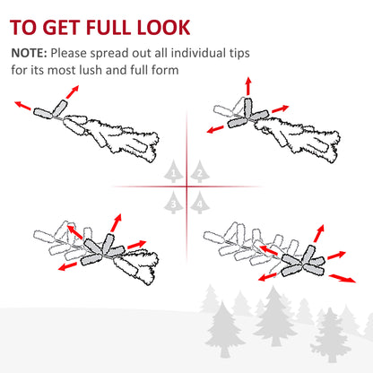 7FT Tall Christmas Pine Tree Artificial Easy Assembly Holiday Décor