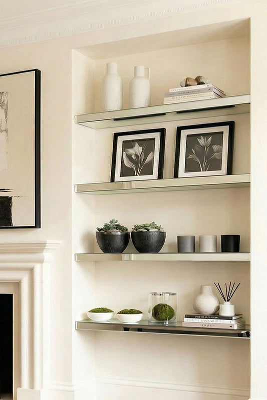 Mirrored Floating Wall Shelf 120cm