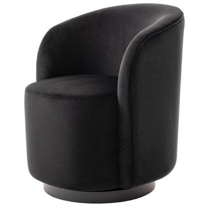 West End Swivel Dining Chair  - Black - Black Base