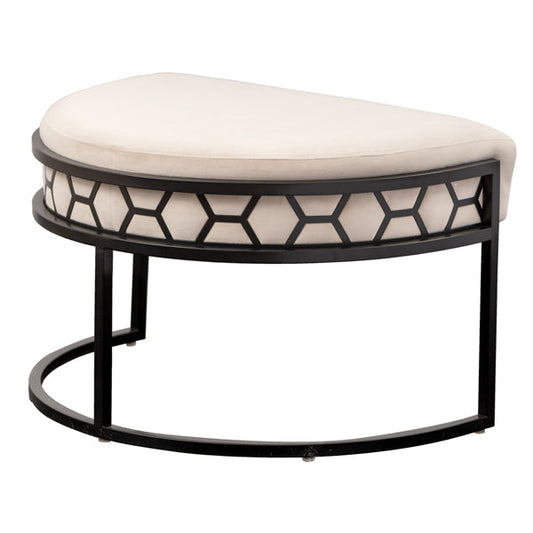 Alveare Footstool Black - Chalk