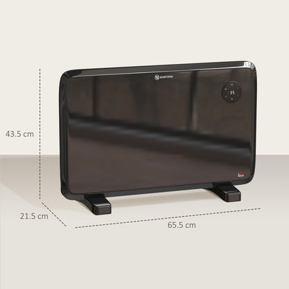 Electric Convector Heater, Quiet Space Heater w/ LED Display, Black