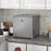 35L Tabletop Freezer with Adjustable Temperature Wire Shelf Grey