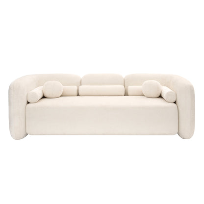 Munich Three Seat Sofa – Ivory Chenille