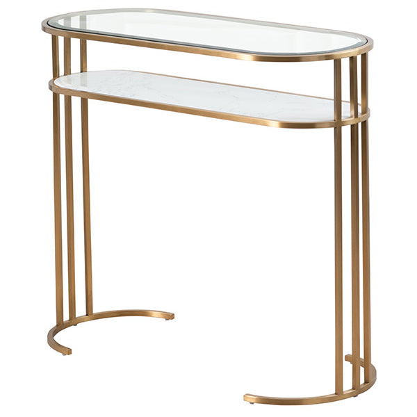 Aria Console Table Brass