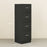 4 Drawer File Cabinet Locking Filing Cabinet, Black Wood Effect